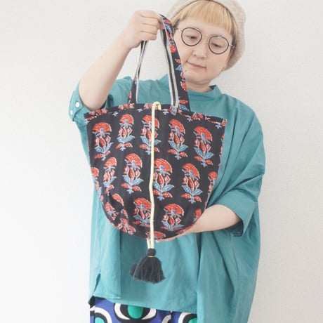 4色＊goods＊SLOWHANDS-スロウハンズ-MULTI STRIPE MESH  TOTE