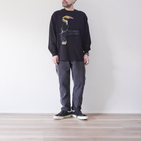 全2色ユニセックス＊Nasngwam. -ナスングワム-GRATE INDIAN HORNBILL LS TEE
