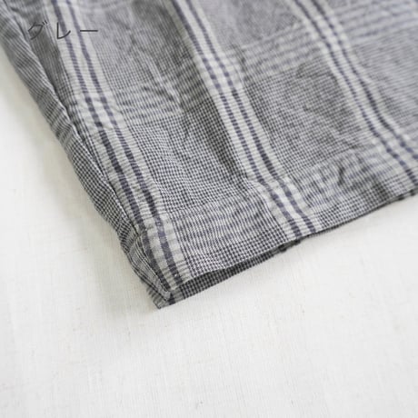 2色ユニセックス＊have a good day-ハブアグッドデイ-Plaid volume pants チェックボリュームパンツ