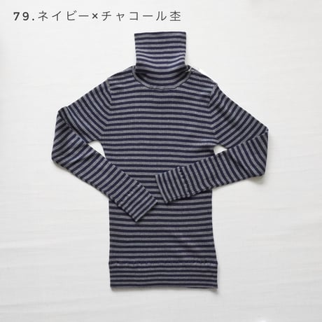 4色レディース＊DAYS Basic-デイズ ベーシック-ランダムテレコボーダータートル