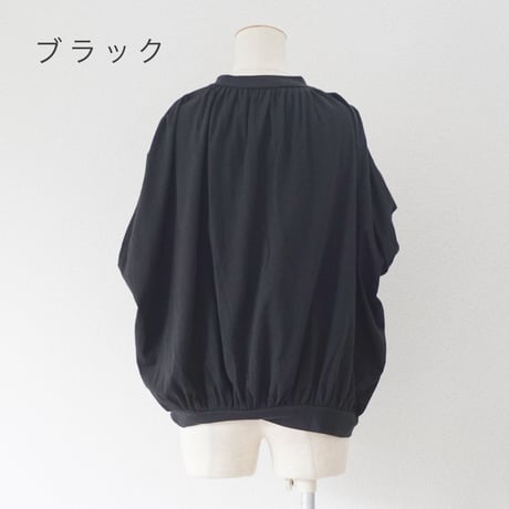3色＊レディース＊SLOWHANDS-スローハンズ-POOFY Back-Gathered T-Shirt