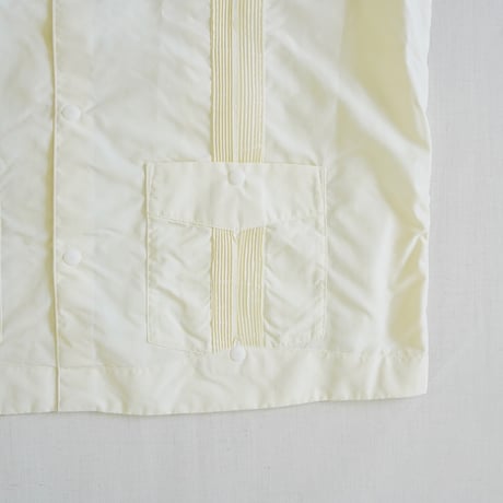 ＊ユニセックス＊BURLAP OUTFITTER 【バーラップアウトフィッター】- S/S GUAYABERA SHIRT/ ショートスリーブ ガヤベラ シャツ/オフホワイト