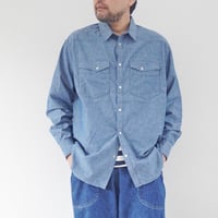 ＊ユニセックス＊ORDINARY FITS-オーディナリーフィッツ-CHAMBRY WESTERN SHIRTS/OF-S119-324