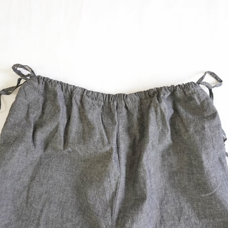 ＊レディース＊Brocante-ブロカント-綿麻ブラックシャンブレー コルドンパンツ/ブラックシャンブレー