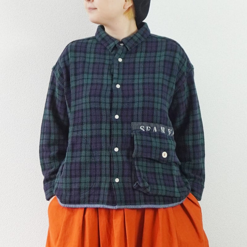 3色＊レディース＊快晴堂 -Girl'sタータンチェック・リラクシンWork