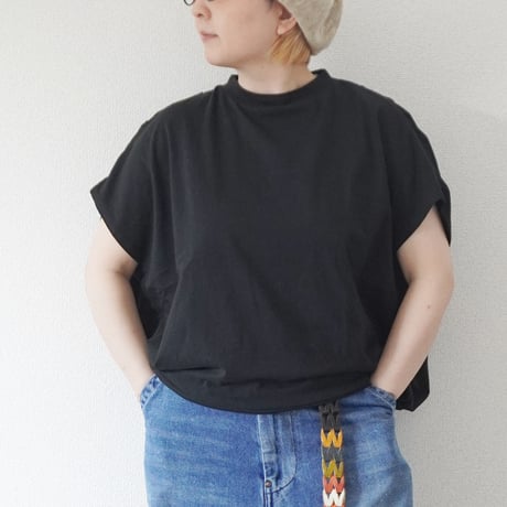 3色＊レディース＊SLOWHANDS-スローハンズ-POOFY Back-Gathered T-Shirt
