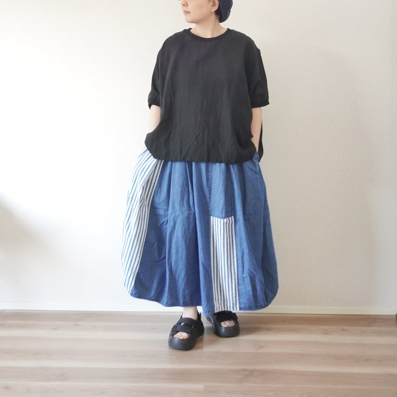 ティグルブロカンテ　インディゴバルーンスカート ティグルブロカンテ インディゴバルーンスカート 【公式通販】