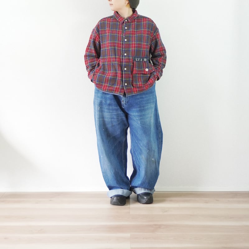 3色＊レディース＊快晴堂 -Girl'sタータンチェック・リラクシンWork