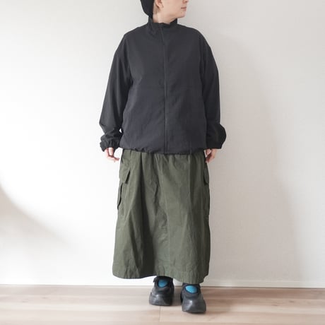 ＊ユニセックス＊LA MOND-ラモンド-STAND NECK SHARI BLOUSON/LM-O-124-SH ブラック