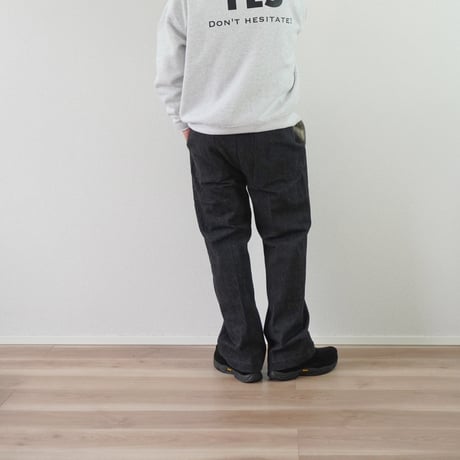 ＊ユニセックス＊amne-アンヌ-Pre-wash DENIM eel's / amn-PT-041 / Black