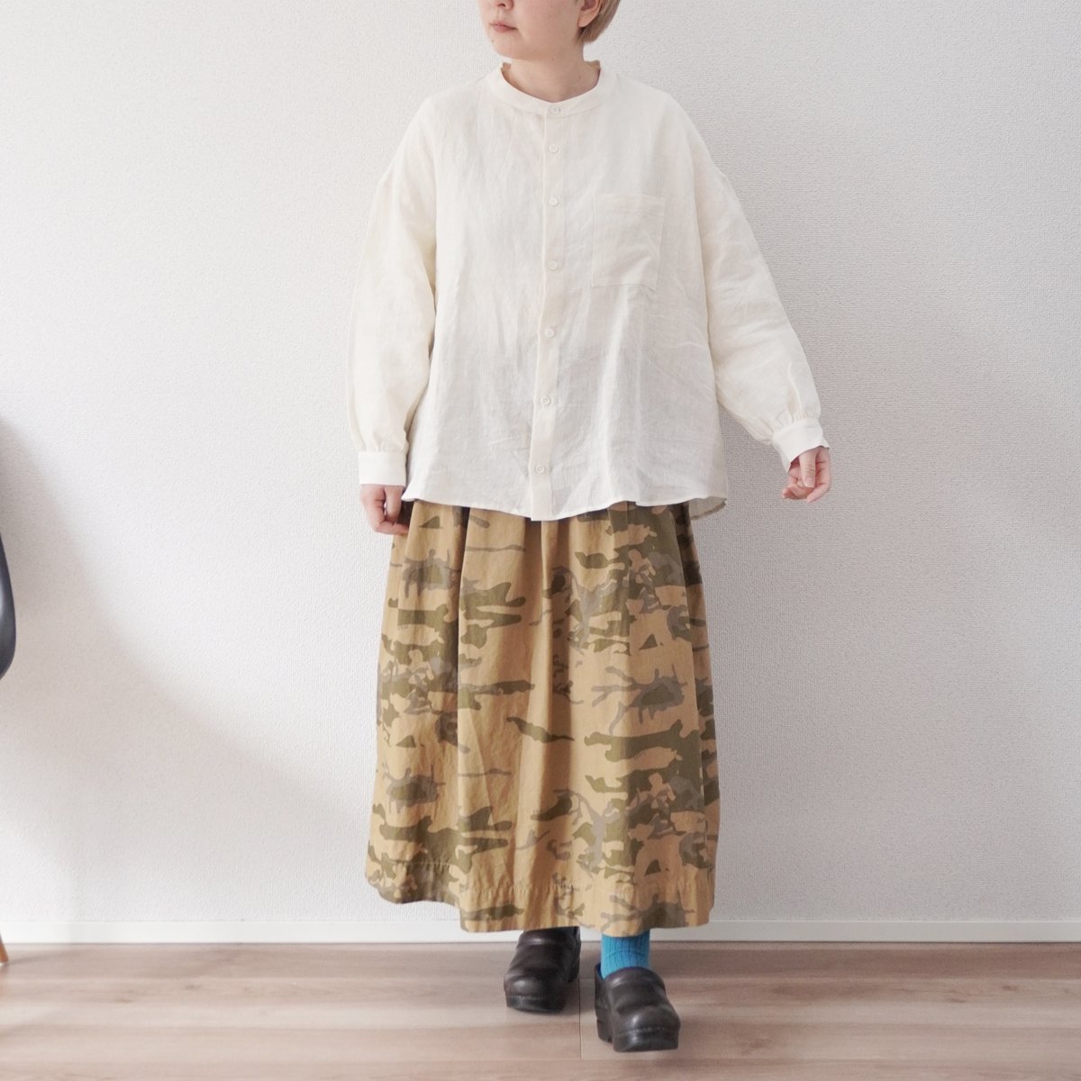 2色*レディース*Linen ya-リネンヤ-リネンワイドバンドカラー 2色*レディース*Linen ya-リネンヤ-リネンワイドバンドカラー