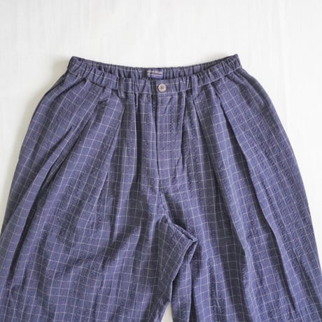 2色＊ユニセックス＊modem design-モデムデザイン-Checked Wide Pants / チェックワイドパンツ