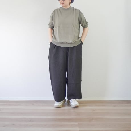 ６色＊レディース＊Linen ya by as it is.-リネンヤ- コットンクルーネック半袖ニット