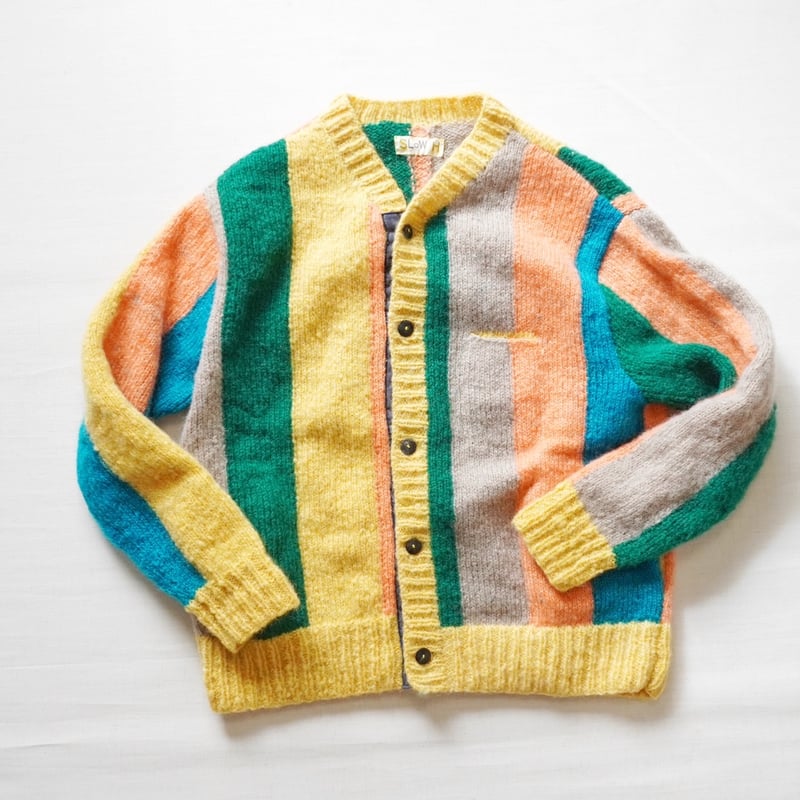 ユニセックス＊SLOWHANDS-スローハンズ-モヘアマルチストライプ