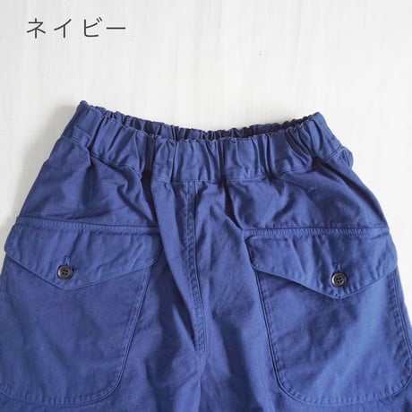 2色＊ユニセックス＊TIGRE BROCANTE-ティグルブロカンテ-バックサテンカーゴキュロットパンツ