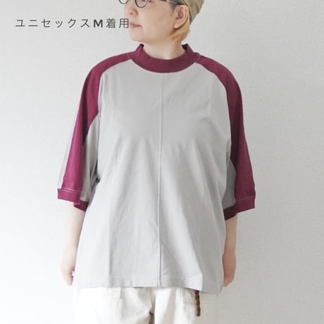 ＊ユニセックス＊TIGRE BROCANTE-ティグルブロカンテ-40/2モダン天竺クアトロ半袖T /エンジ