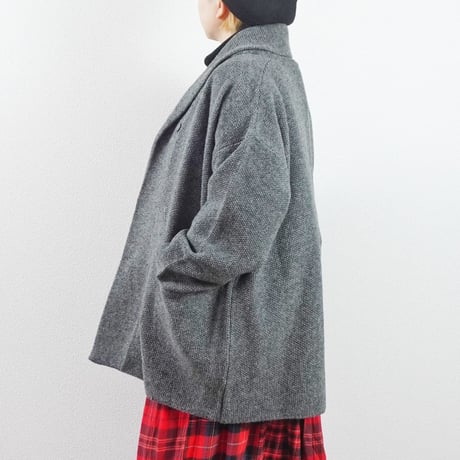 ＊レディース＊i c h i × TAION - Knit Cardigan + Leopard Inner Down Vest