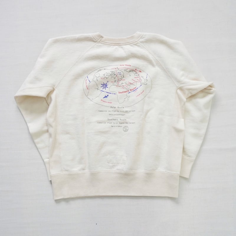 2色＊レディース＊快晴堂 -裏起毛ロゴトレーナー “Pan World Air Route