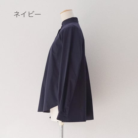２色＊レディース＊amne-アンヌ-BROAD frilled blouse / amn-SH-049 /ホワイト、ネイビー