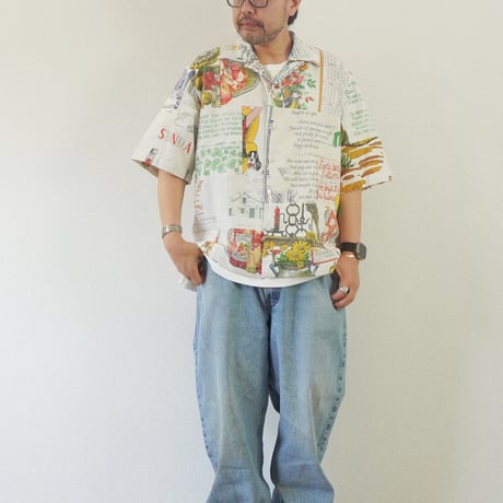 ＊ユニセックス＊Mr. Remake Man-ミスターリメイクマン-タペストリーリメイクシャツ SIZE3