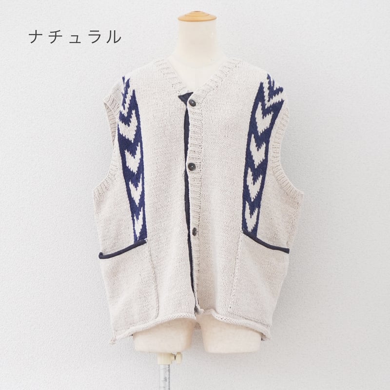 SLOWH HANDS カーディガンベスト SLOW HANDS ハンドニットベスト | gladto