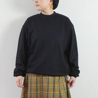 2色＊ユニセックス＊LA MOND-ラモンド-DRAWST MOCK NECK WOOL LONGTEE（LM-C207-WL）