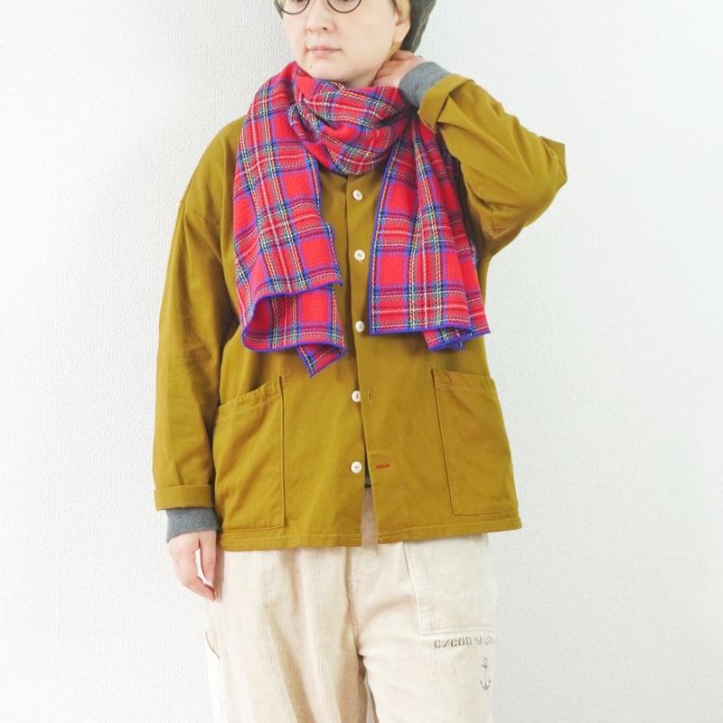 美品✨快晴堂　タータンチェック　カーディガン　ウール 3色＊レディース＊快晴堂 -Girl'sタータンチェック・リラクシン