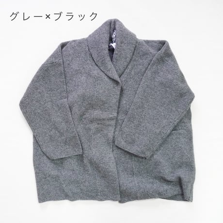 ＊レディース＊i c h i × TAION - Knit Cardigan + Leopard Inner Down Vest