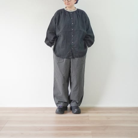 ＊レディース＊prit-プリット-コットンリネンウェザー近江晒加工 タックバギーパンツ P71607