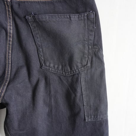 ＊ユニセックス＊YOUSED-ユーズド-DOUBLE BLACK PAINTER PANTS ブラック2度染めペインターパンツ