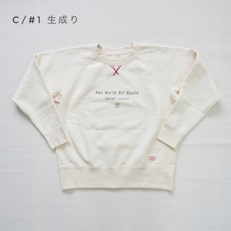 2色＊レディース＊快晴堂 -裏起毛ロゴトレーナー “Pan World Air Route