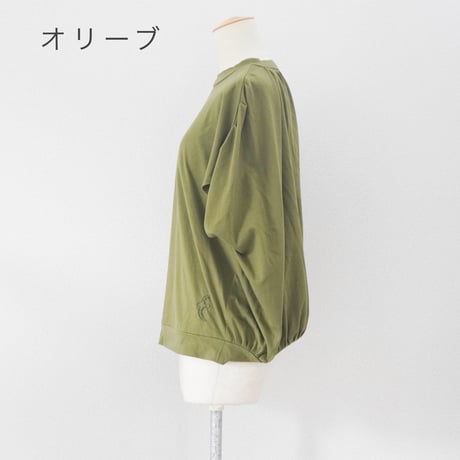 3色＊レディース＊SLOWHANDS-スローハンズ-POOFY Back-Gathered T-Shirt