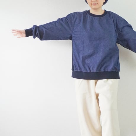 ユニセックス＊have a good day-ハブアグッドデイ-Light denim pullover HGD-388