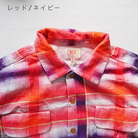 2色ユニセックス＊IMPRESTORE-インプレストア-Printed flannel shirt / J.FOX