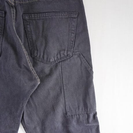 ＊ユニセックス＊YOUSED-ユーズド-DOUBLE BLACK PAINTER PANTS ブラック2度染めペインターパンツ