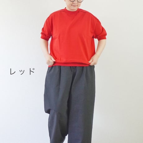 ６色＊レディース＊Linen ya by as it is.-リネンヤ- コットンクルーネック半袖ニット