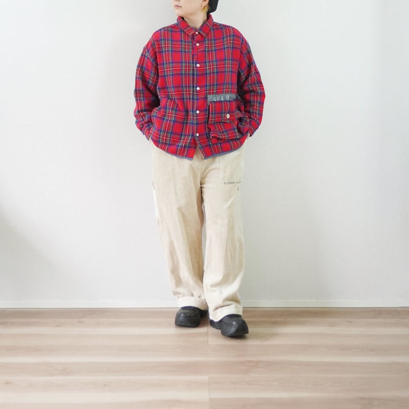 3色＊レディース＊快晴堂 -Girl'sタータンチェック・リラクシンWork