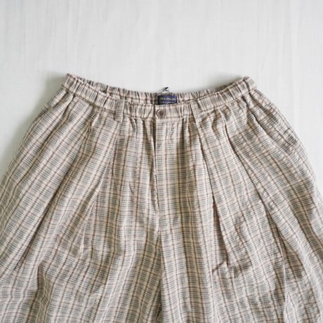 2色＊ユニセックス＊modem design-モデムデザイン-Checked Wide Pants / チェックワイドパンツ