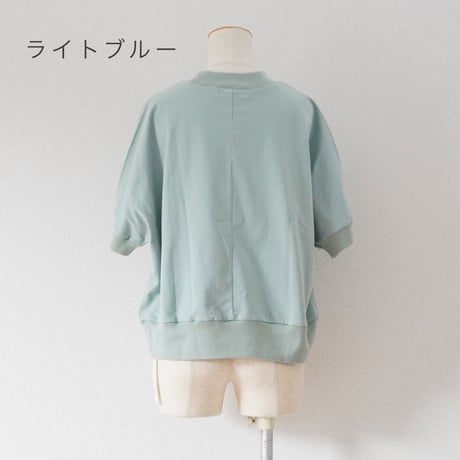 2色＊レディース＊Linen ya-リネンヤ-コンパクトTシャツ/ライトブルー、グレー