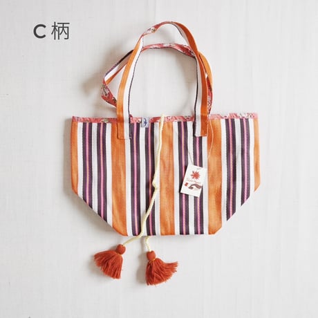 4色＊goods＊SLOWHANDS-スロウハンズ-MULTI STRIPE MESH  TOTE
