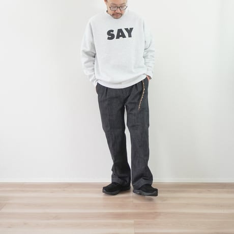 ＊ユニセックス＊amne-アンヌ-Pre-wash DENIM eel's / amn-PT-041 / Black