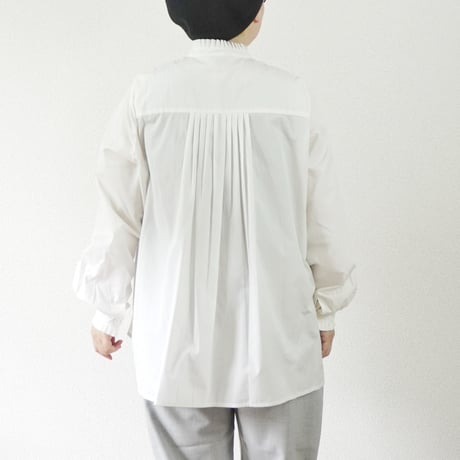 ２色＊レディース＊amne-アンヌ-BROAD frilled blouse / amn-SH-049 /ホワイト、ネイビー