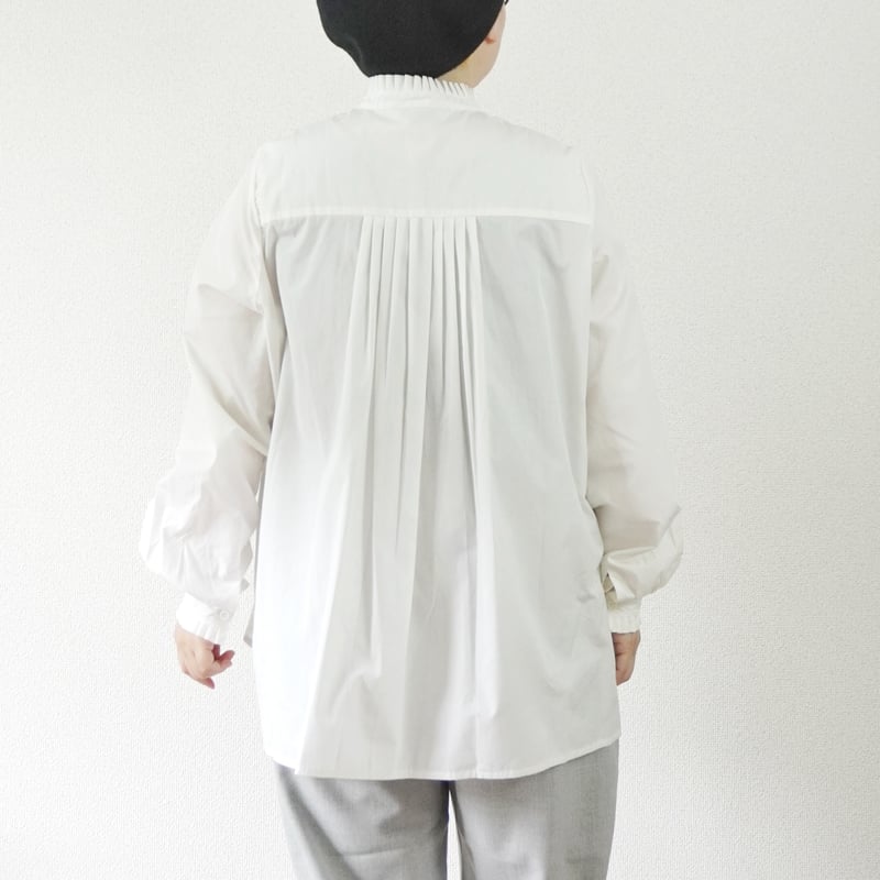 2色＊レディース＊amne-アンヌ-BROAD frilled blouse / amn-SH