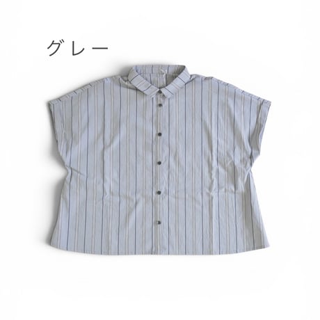 3色＊ASCOT-アスコット-ストライプ フレンチスリーブブラウス