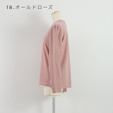3色＊レディース＊prit-30/1リサイクルムラ糸天竺 長袖クルーネックTシャツ P91650