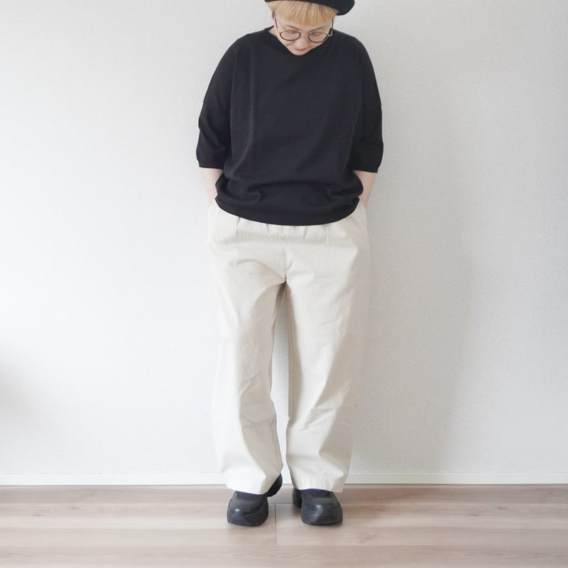 【レア】BYBORRE イージーパンツ ホワイト レディース＊Linen ya-リネンヤ- イージーパンツ/アイボリー