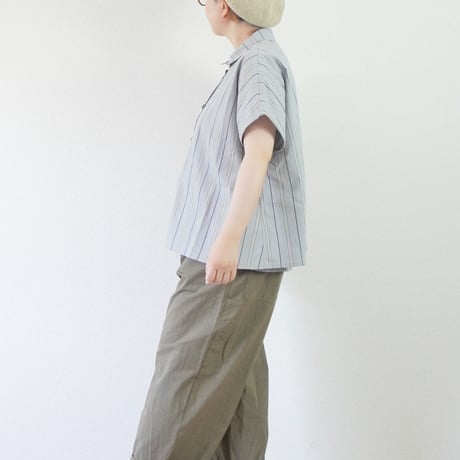 3色＊ASCOT-アスコット-ストライプ フレンチスリーブブラウス