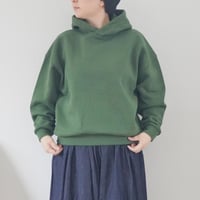 ＊レディース＊Linen ya-リネンヤ-コットンパーカー/裏起毛グリーン
