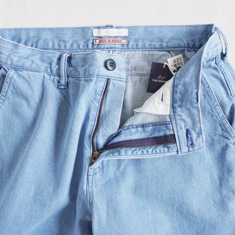 2色＊ユニセックス＊TIGRE BROCANTE-ティグルブロカン-11.5オンスデニム バックポケットカーゴパンツ/フェード、ブラック