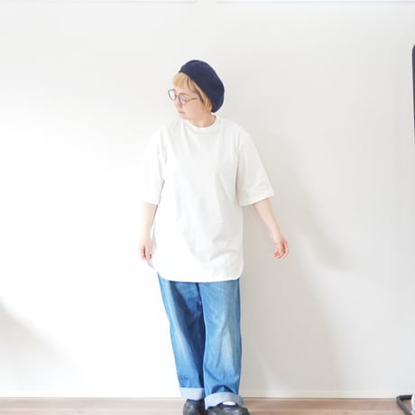 2色＊ユニセックス＊amne-アンヌ-JERSEY round hem tee / amn-CS-077